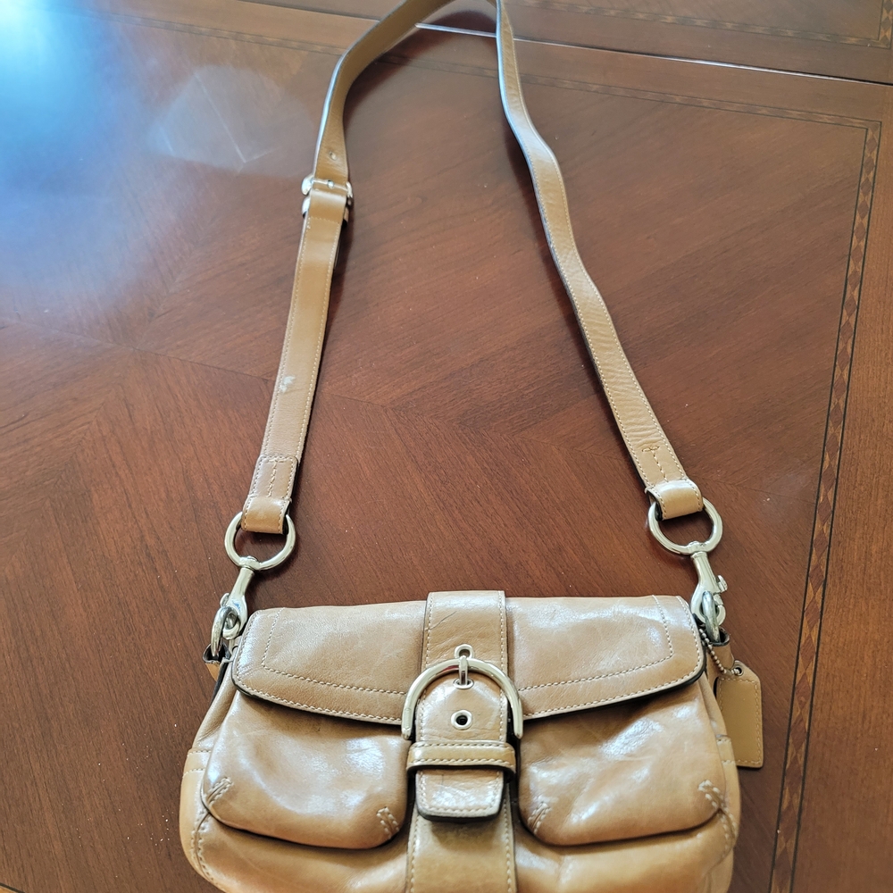 Coach Tan Leather Crossbody Bag